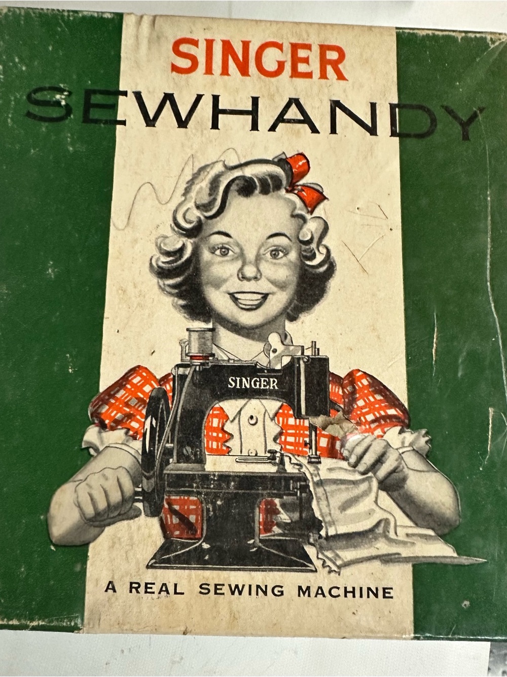 Vintage Singer Sewhandy Model 20 Sewing Machine Original Box Only Child Toy